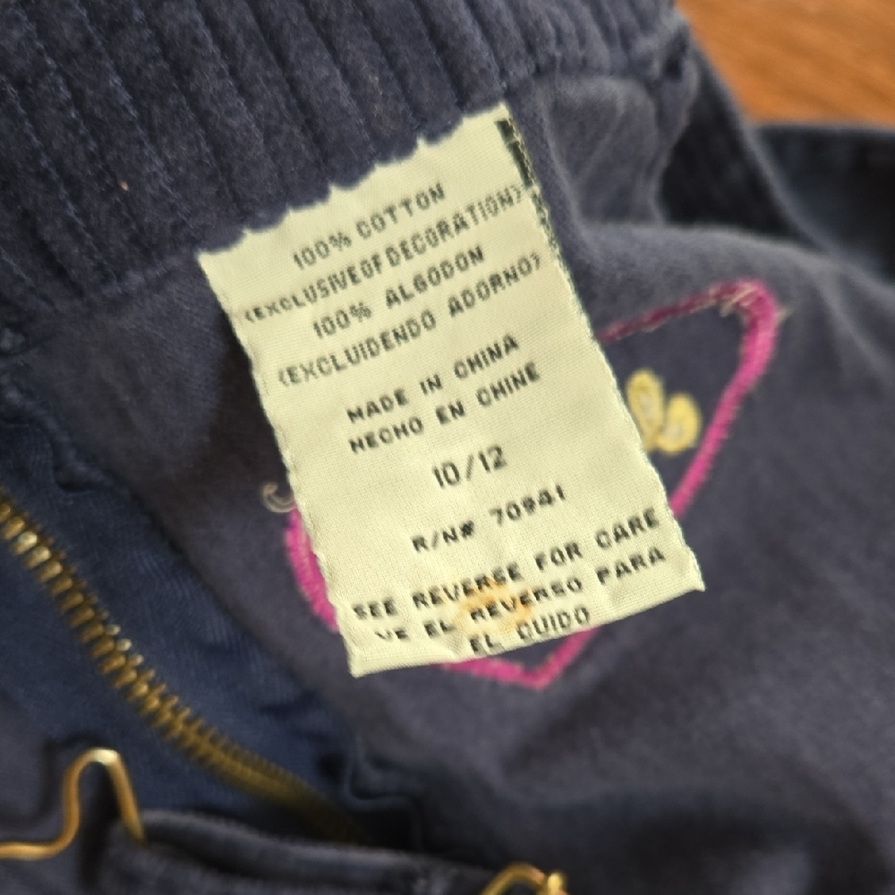 Vintage Looney Tunes Navy Corduroy Kids Overalls Size 10/12 - Picture 2 of 10